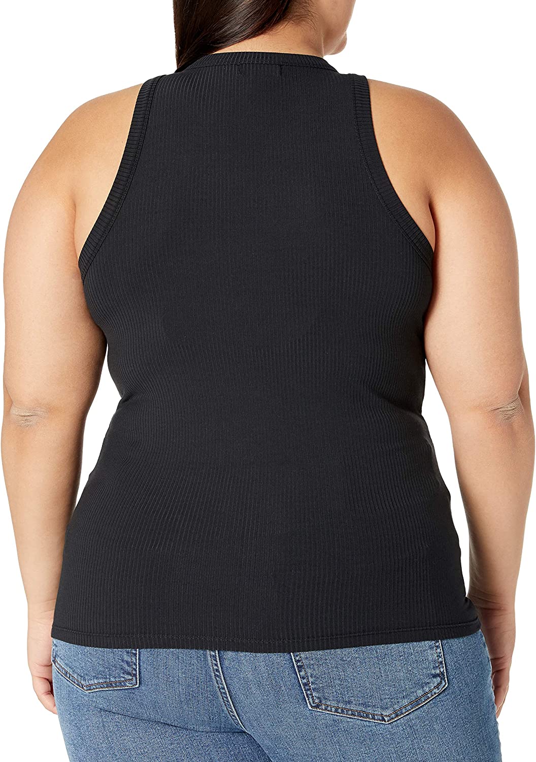 The Drop Women's Valerie Cutaway-Neck Racerback Rib Knit Tank Top - Image 6